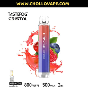 Tastefog Cristal 800 Caladas con nicotina 2% Led Colores