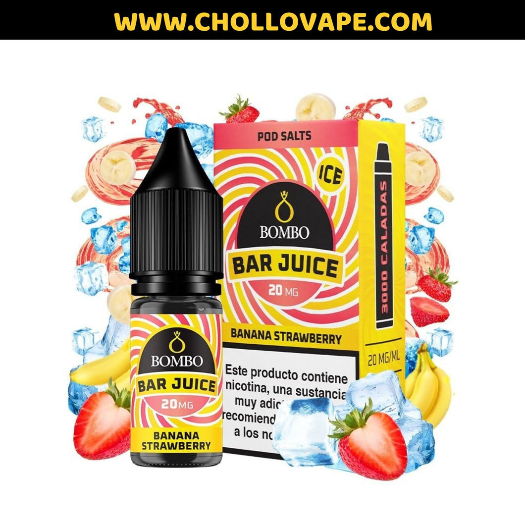 Bombo Bar Juice Ice - Strawberry Banana Sales de Nicotina 10ml
