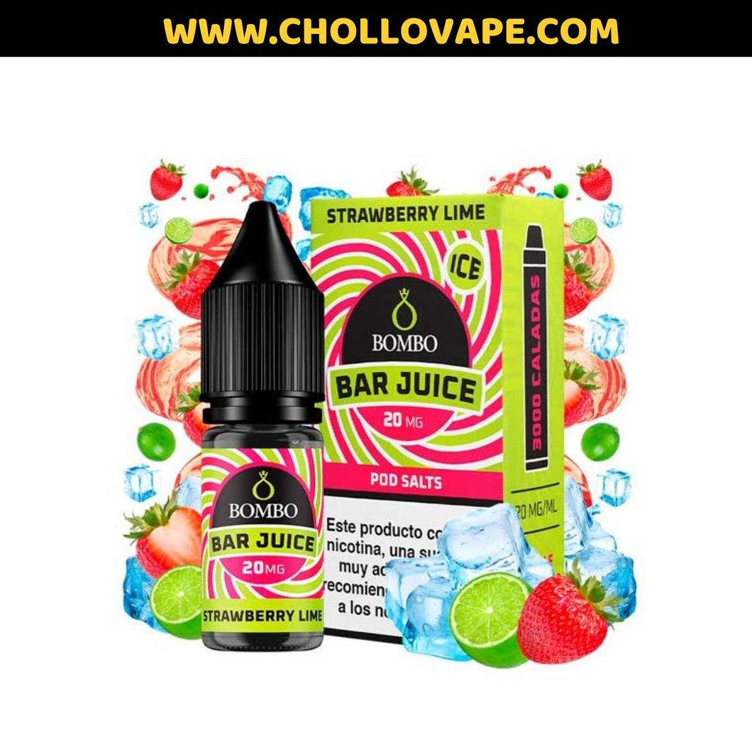 Bombo Bar Juice Ice - Strawberry Lime Sales de Nicotina 10ml