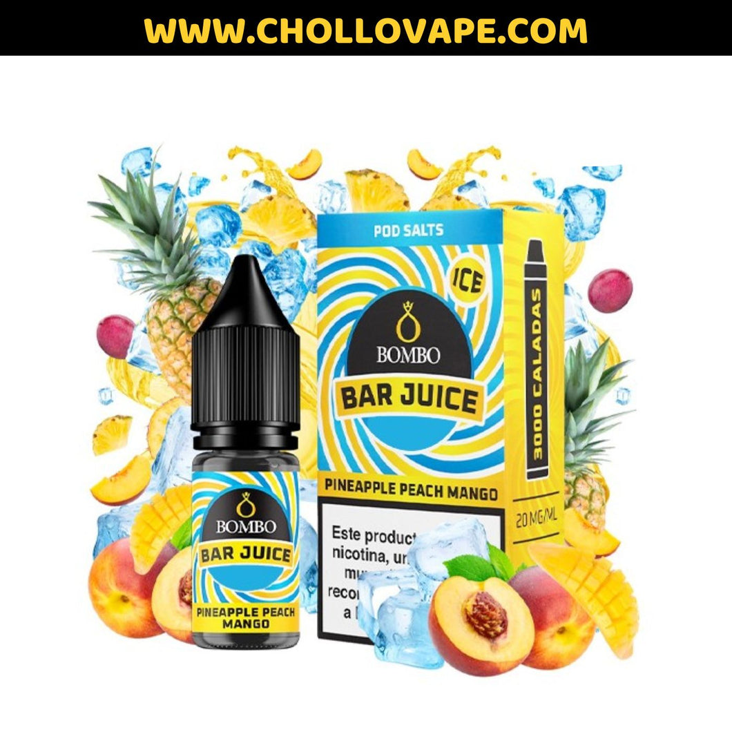 Bombo Bar Juice Ice - Pineapple Peach Mango Sales de Nicotina 10ml