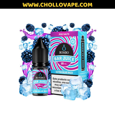 Bombo Bar Juice Ice - Ultra Blue Razz Sales de Nicotina 10ml