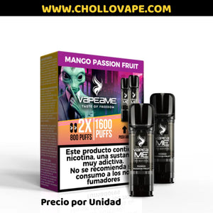 Cartuchos Para Vapeame To Revive 800 Puffs Nicotina 2% (Compatibles con Tappo Air)
