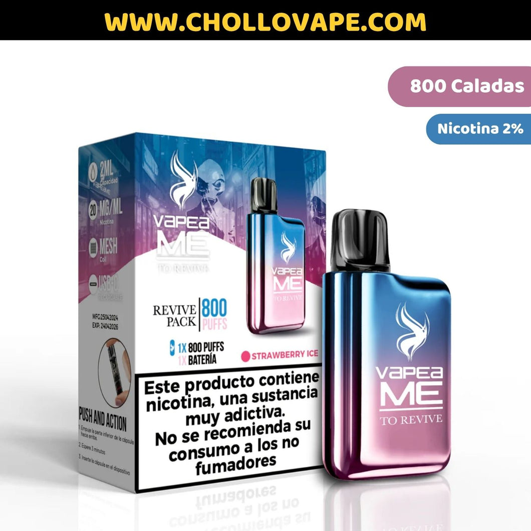 Pod Desechable Vapeame To Revive Kit 800 Puffs Con Nicotina 2%