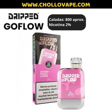 Cargar imagen en el visor de la galería, Pod Desechable Dripped Goflow Cherry Peach Lemon 20mg 800 con nicotina 2%