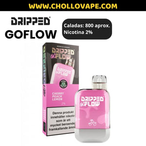 Pod Desechable Dripped Goflow Cherry Peach Lemon 20mg 800 con nicotina 2%