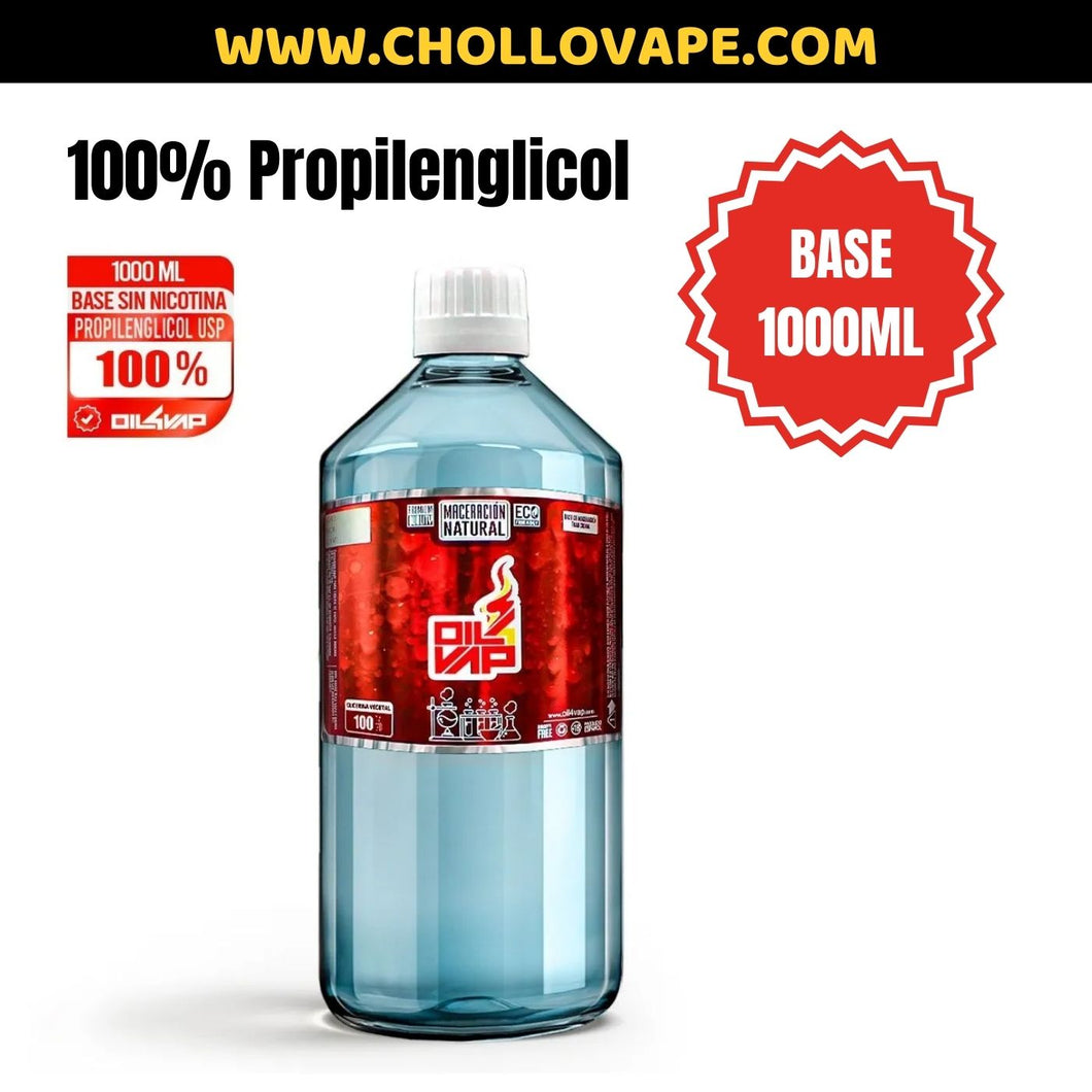 Base Oil4vap 100% Propilenglicol 1000ml 1 Litro (Sin Nicotina)