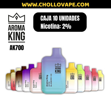 Caja de vapers AROMA KING AK700 (10 Unidades con nicotina 2%)