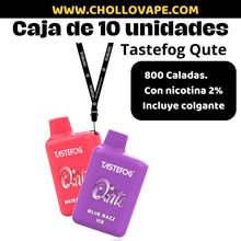 Cargar imagen en el visor de la galería, Caja Tastefog Qute 800 Caladas con Nicotina 2% (10 Unidades)