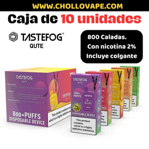 Caja Tastefog Qute 800 Caladas con Nicotina 2% (10 Unidades)