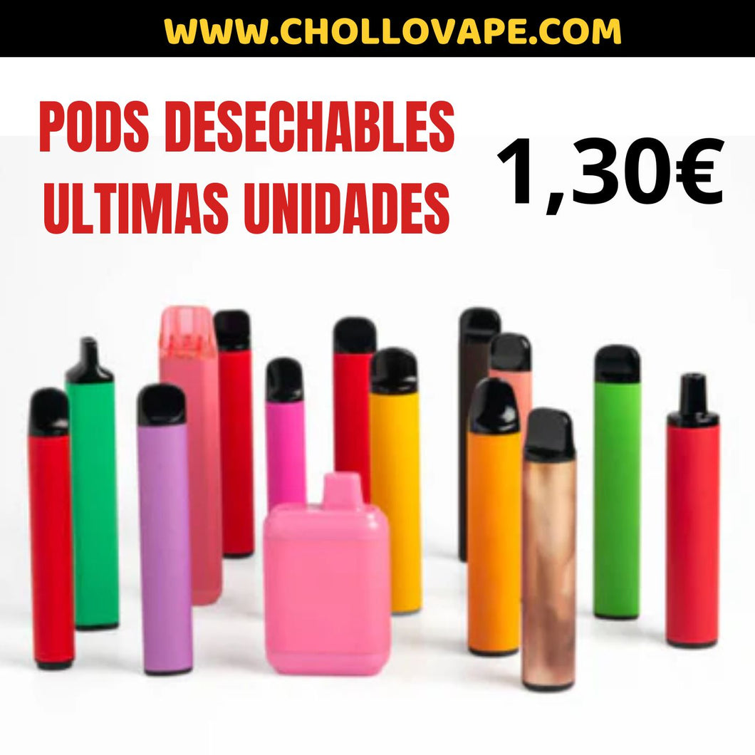 PODS desechables liquidación  (1,30€ por unidad)