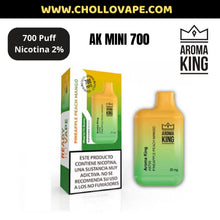 Cargar imagen en el visor de la galería, Pod Desechable Aroma King Ak Mini 700 con nicotina 2%