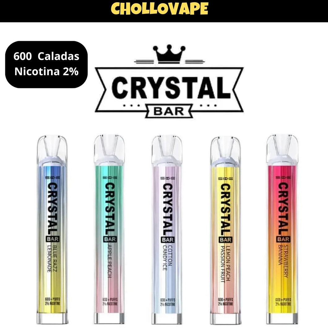 Pod Desechable - Crystal Bar 600 - Con nicotina 2%