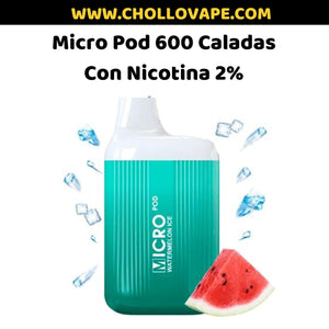 Micro pod Desechable 600 Puff (Con nicotina 2%)