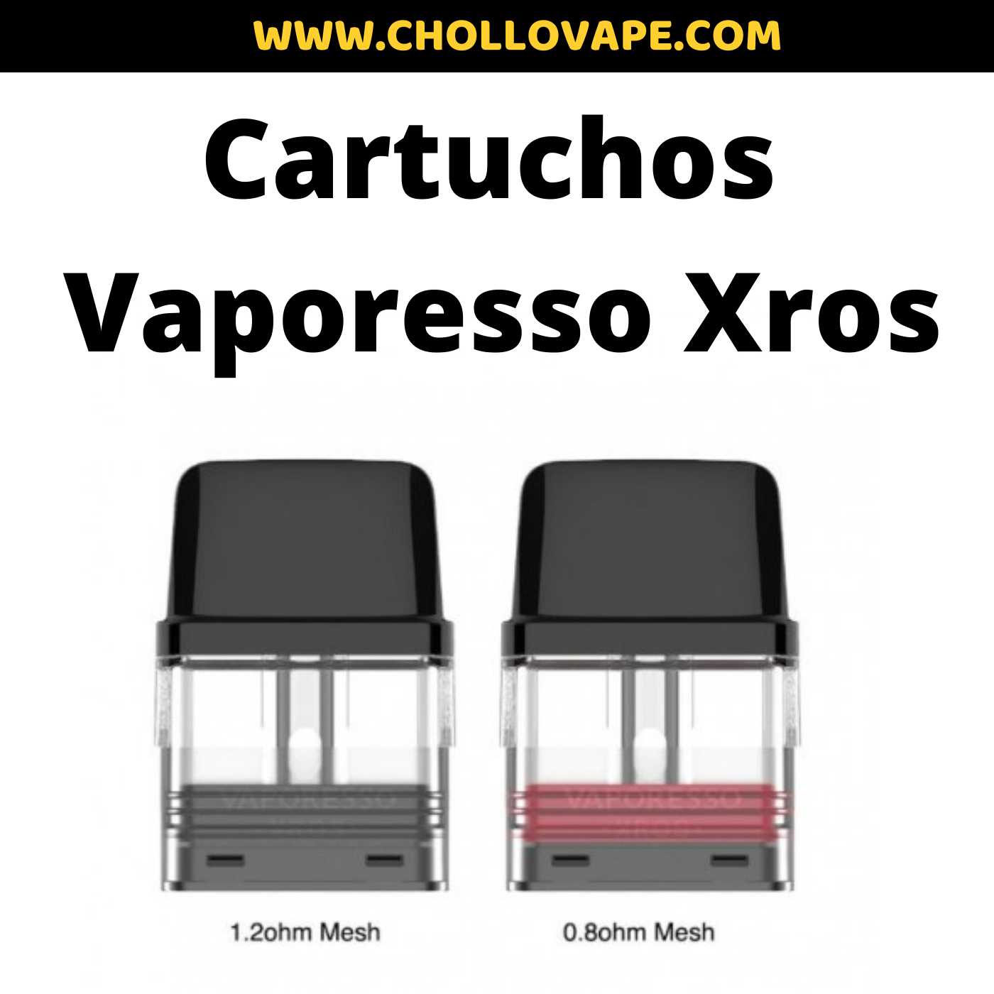 Cartuchos Repuesto Para vaporesso Xros, Xros Mini, Xros Nano Chollovape Cartuchos Repuesto Para vaporesso Xros, Xros Mini, Xros Nano Chollovape