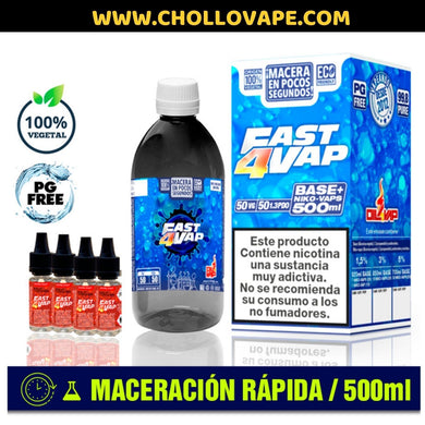 Pack Base Fast4vap Oil4vap 500ml (Maceración Rápida)