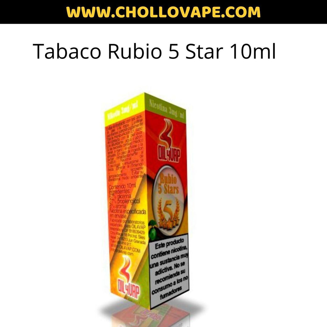 oil4vap tabaco rubio 5 star 10ml